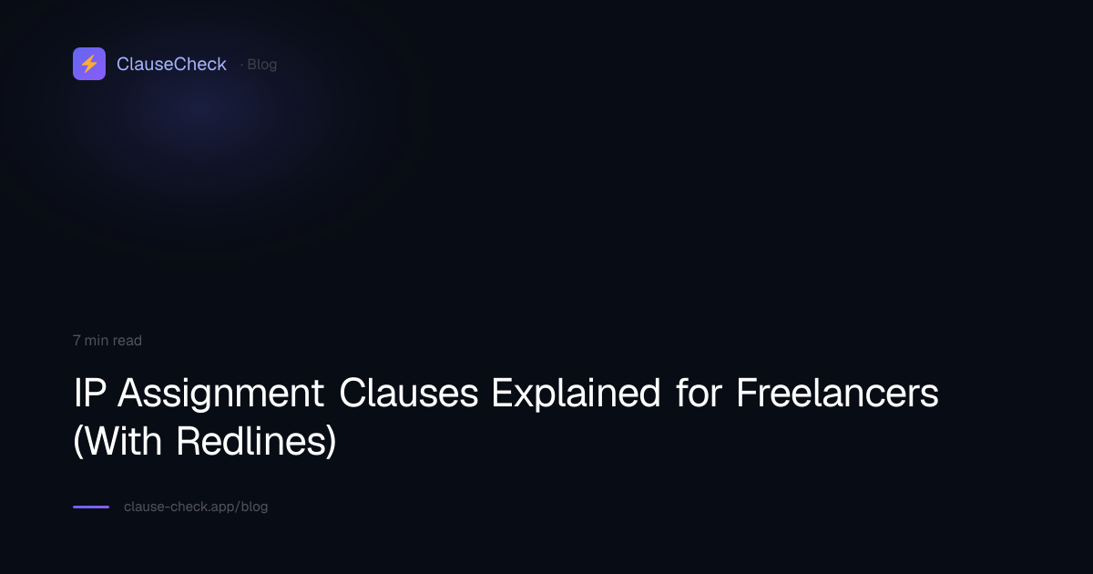 IP Assignment Clauses Explained for Freelancers (With Redlines ...